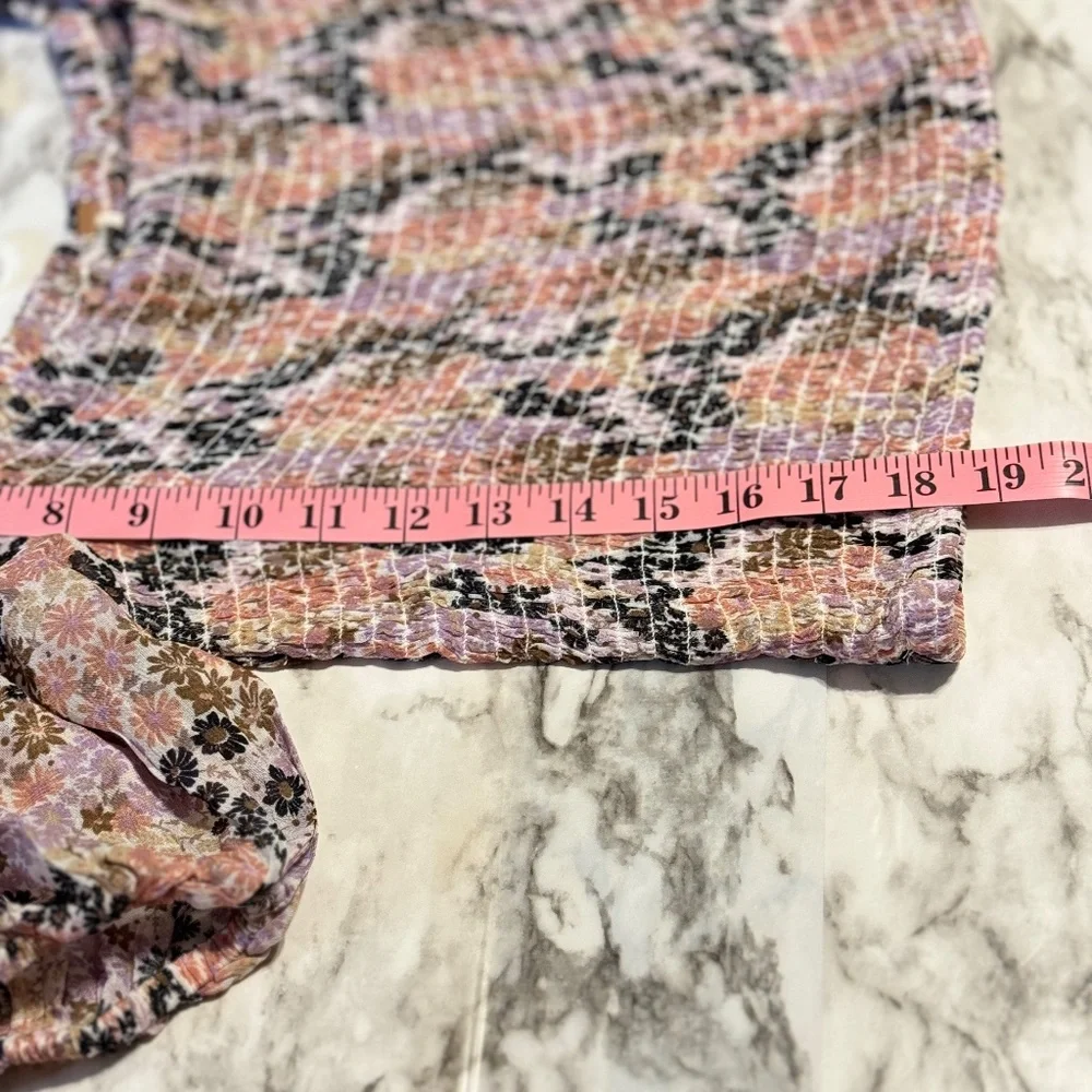 FREE PEOPLE Back On Top Smocked Crop Top NWOT!